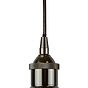 Soho Lighting Black Nickel Decorative Bulb Holder with Black Round Cable