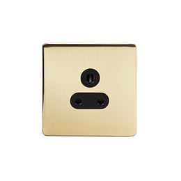 5a Brushed Brass switch black ins Unswitched
