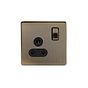 5 amp switched socket antique brass