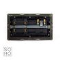Soho Lighting Brushed Chrome 45A Cooker Control Unit Blk Ins Screwless