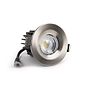 4 Pack - Soho Lighting Brushed Chrome LED Downlights, Fire Rated, Fixed, IP65, CCT Switch, High CRI, Dimmable