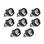 8 Pack - Black Nickel CCT Fire Rated LED Dimmable 10W IP65 Downlight