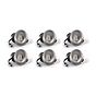6 Pack - Pewter CCT Fire Rated LED Dimmable 10W IP65 Downlight