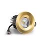 6 Pack - Soho Lighting Brushed Gold LED Downlights, Fire Rated, Fixed, IP65, CCT Switch, High CRI, Dimmable