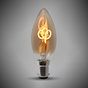 Soho Lighting 2w B15 Vintage Edison High CRI Candle LED Light Bulb 1800K T-Spiral Filament Dimmable