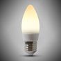 5 Pack - Soho Lighting 4w E27 ES 3000K Opal Dimmable LED Candle Bulb with white plastic