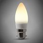 5 Pack - Soho Lighting 4w B22 3000K Opal Dimmable LED Candle Bulb with white plastic