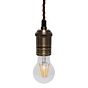 Soho Lighting Antique Brass Bulb Holder Exposed Bulb Pendant Light