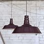 Mulberry Red Burgundy Industrial Dining Room Pendant Light - Large Argyll - Soho Lighting