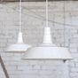 Pure White Large Industrial Dining Room Pendant Light - Large Argyll - Soho Lighting