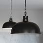 Matt Black Rustic Dome Dining Room Pendant Light - Berwick - Soho Lighting