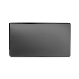 Black Nickel metal Double Blank Plates with black insert