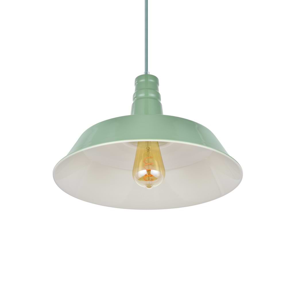 Large Green Pendant Light | Large Argyll Industrial Pendant Light Chalk ...