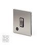 Soho Lighting Brushed Chrome 1 Gang 20A DP Switch Flex Outlet Blk Ins Screwless