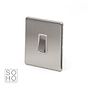 Soho Lighting Brushed Chrome 1 Gang 20A Double Pole Switch Wht Ins Screwless