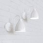 Satin Pure White Cone Wall Sconce - Oxford Vintage Wall Light - Soho Lighting