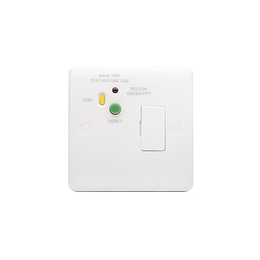 Lieber Silk White 13A Unswitched FCU RCD Latched-30mA Type A