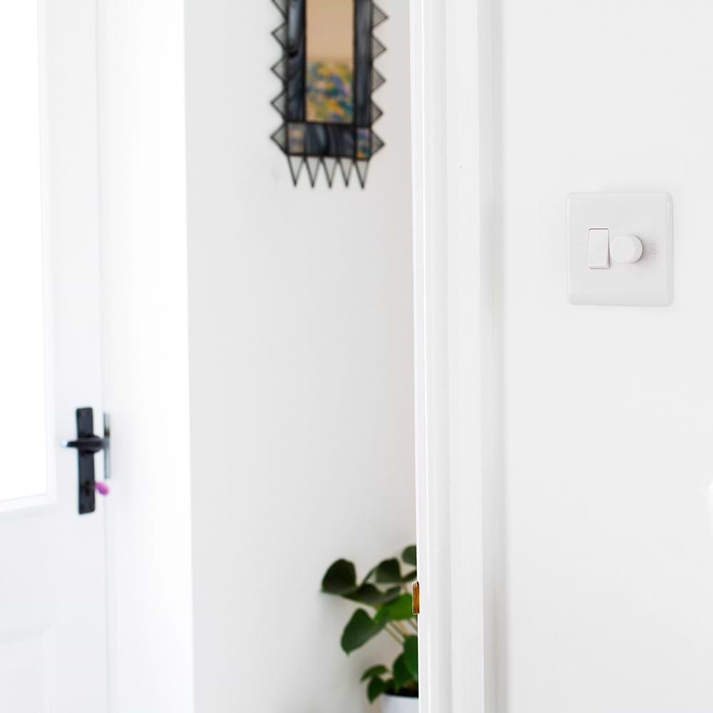 Dimmer and Light Switch Combination Lieber Lighting White dimmer and