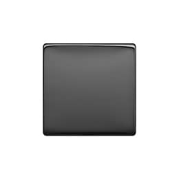 Lieber Black Nickel Single Blank Plates - Black Insert Screwless