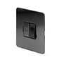 Soho Lighting Black Nickel Flat Plate 13A Switched Fused Connection Unit (FCU) Blk Ins Screwless