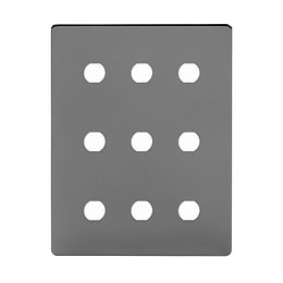Soho Lighting Black Nickel 9 Gang CM Circular Module Grid Switch Plate