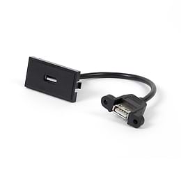 USB Modular Socket | USB Module | Black USB Mounted Socket