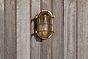 Soho Lighting Flaxman Lacquered Antique Brass IP65 Bulkhead Outdoor & Bathroom Wall Light