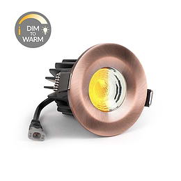 Soho Lighting Antique Copper CCT Dim To Warm LED Downlight Fire Rated IP65