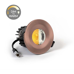 Soho Lighting Satin Rose Gold CCT Dim To Warm LED Downlight Fire Rated IP65