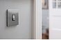 The Lombard Collection Brushed Chrome 10A 1 Gang 2 Way Switch with Black Insert Screwless