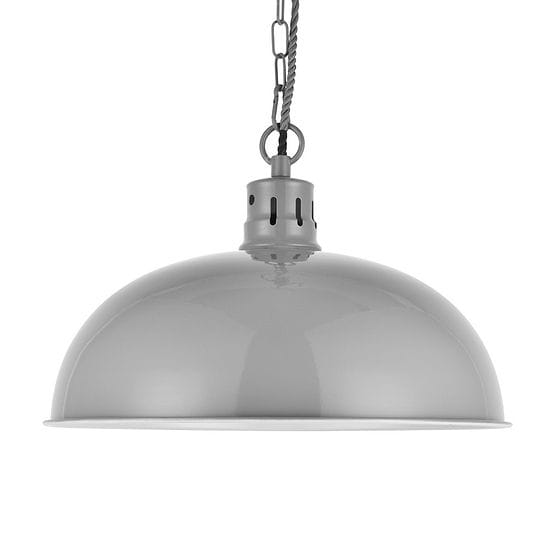 Berwick Rustic Dome Pendant Light French Grey - Soho Lighting