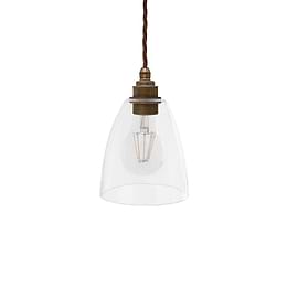 Dickens Clear Glass Pendant Light