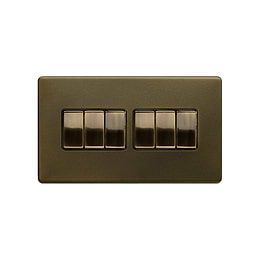 6 gang bronze switch