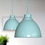 Oxford Vintage Pendant Light Duck Egg Blue Turquoise - Soho Lighting