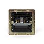 The Savoy Collection Brushed Brass 5 Amp Socket Black Ins Unswitched Screwless