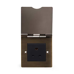5 amp floor socket antique brass