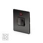 The Connaught Collection Black Nickel Fused Connection Unit (FCU) Switched with Neon 13A DP Blk Ins Screwless