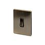 The Charterhouse Collection Aged Brass 1 Gang RM Rectangular Module Grid Switch Plate