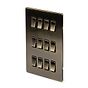 The Charterhouse Collection Aged Brass 12 Gang RM Rectangular Module Grid Switch Plate