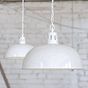 Berwick Rustic Dome Pendant Light Pure White - Soho Lighting