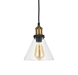 Romilly Tapered Clear Glass Pendant Light