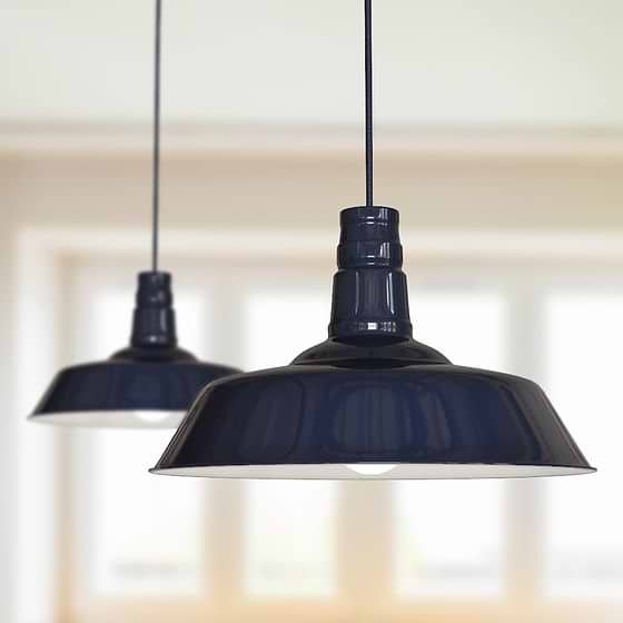 Argyll Industrial Pendant Light Squid Ink Dark Blue - Soho Lighting