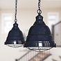 Ganton Cage Vintage Pendant Light Squid Ink Dark Blue - Soho Lighting