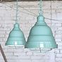 Ganton Cage Vintage Pendant Light Duck Egg Blue Turquoise - Soho Lighting