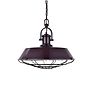 Brewer Cage Industrial  Pendant Light Mulberry Red Maroon - Soho Lighting