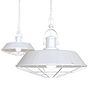 Brewer Cage Industrial  Pendant Light Pure White - Soho Lighting