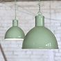 Wardour Industrial Bay Pendant Light Chalk Mint Green - Soho Lighting