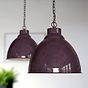 Oxford Vintage Pendant Light Mulberry Red Maroon - Soho Lighting