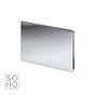 The Finsbury Collection Polished Chrome metal 2 Gang Blanking Plate Screwless