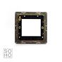 The Finsbury Collection Polished Chrome Black Insert 2 x25mm EM-Euro Module Faceplate